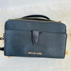 Michael Kors Black and Gold Crossbody Bag